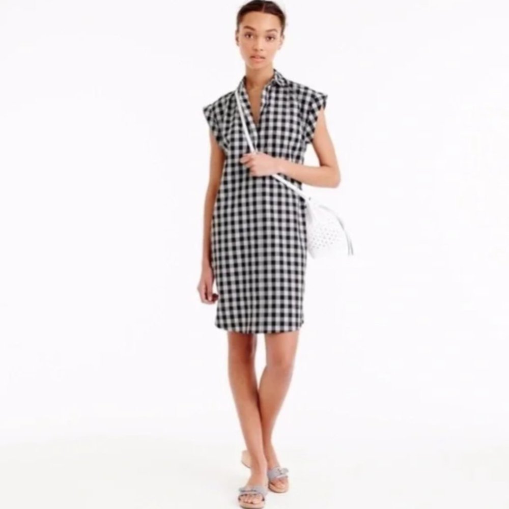 J. Crew Gingham Shirt Dress